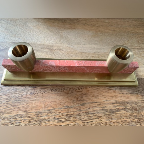 Brass Candle Holder Hollywood Regency Style - Picture 3 of 5